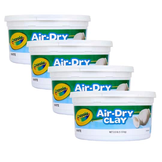 Crayola&#xAE; Resealable Bucket White Air-Dry Clay, 4ct.